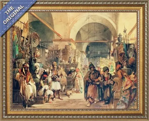 Finished reproduction of A Turkish Bazaar, 1854
