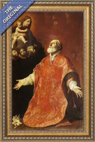 Finished reproduction of St Filippo Neri in Ecstasy