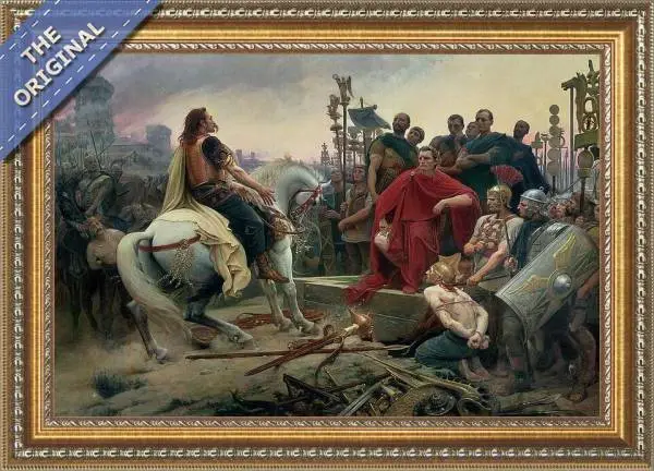 Finished reproduction of Vercingetorix throws down his arms at the feet of Julius Caesar, 1899