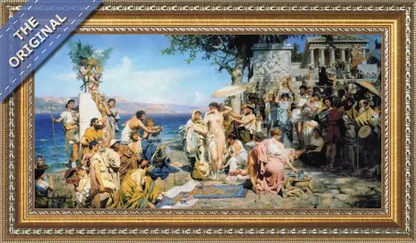Finished reproduction of Phryne At The Festival Of Poseidon In Eleusin 1889