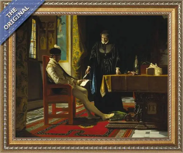 Finished reproduction of Catherine De Medici And Charles Ix In An Interior