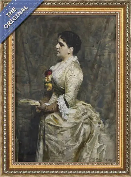 Finished reproduction of Portrait Of Mrs. John Hay (nae Clara Stone)