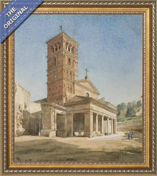 Finished reproduction of Vue De L'eglise San Giorgio Al Velabro A Rome