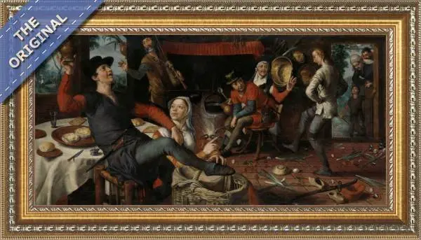 Finished reproduction of The Egg Dance 1557
