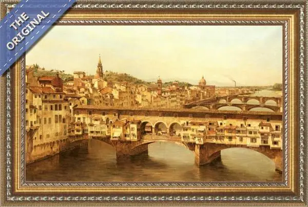 Finished reproduction of View Of The Ponte Vecchio, Florence