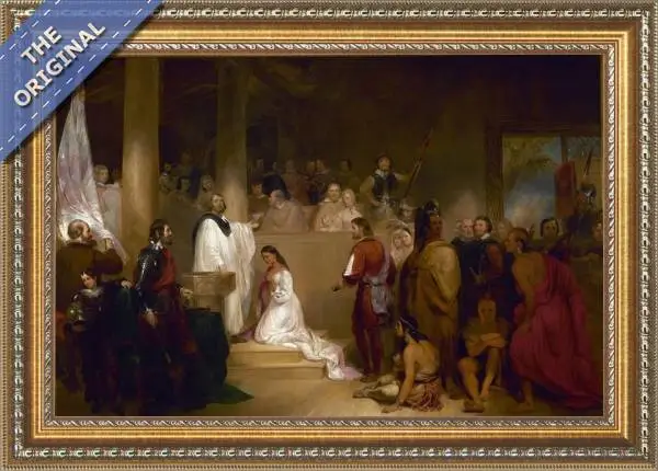 Finished reproduction of The Baptism of Pocahontas