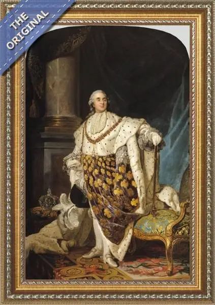 Finished reproduction of Louis XVI 1754-93 in Coronation Robes