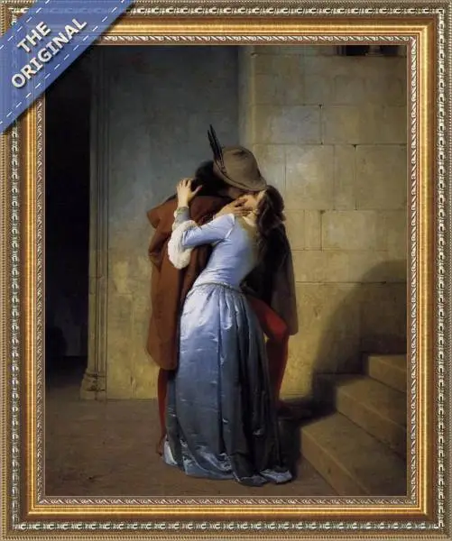 Finished reproduction of The Kiss 1859