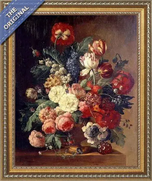 Finished reproduction of Still Life of Flowers in a Vase