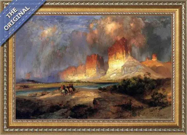Finished reproduction of Cliffs Of The Upper Colorado River Wyoming Territory