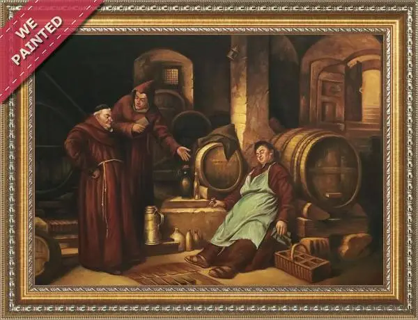 Detail of the reproduction of The Drunken Monk