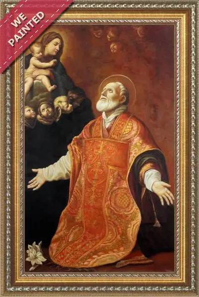 Detail of the reproduction of St Filippo Neri in Ecstasy