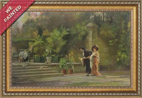 Detail of the reproduction of Married for Love, 1882