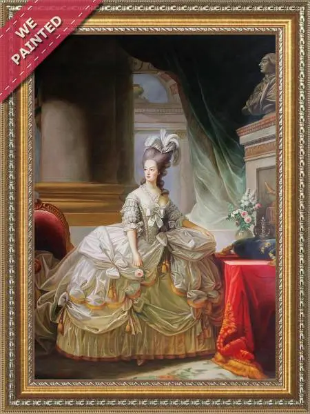 Detail of the reproduction of Marie Antoinette 1755-93 Queen of France, 1779