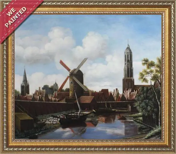 Detail of the reproduction of The Harbour of Delft 1658-60