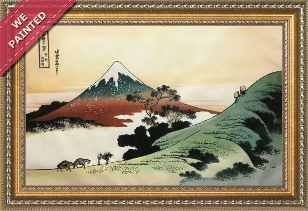 Detail of the reproduction of Mt. Fuji in the Sunset