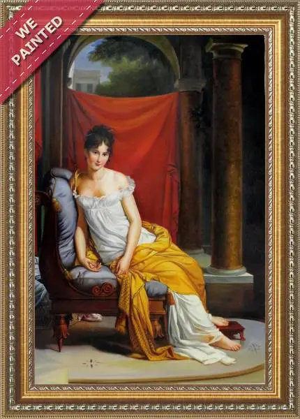 Detail of the reproduction of Portrait of Madame Recamier 1777-1849 2