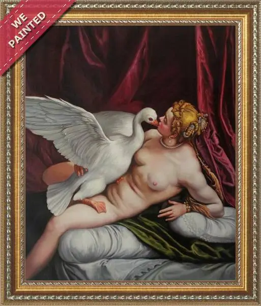 Detail of the reproduction of Leda and the Swan
