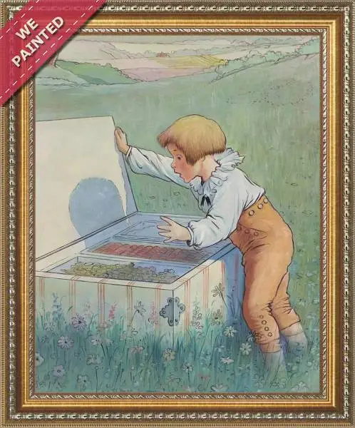 Detail of the reproduction of ...there Is Always Someone Out In Front Of Dickie Dorn's Houseeating From The Candy And The Ice-cream Box...