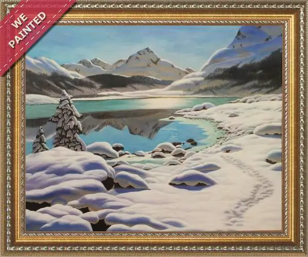 Detail of the reproduction of Winter Day In Engadin