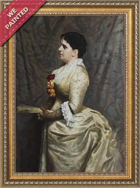 Detail of the reproduction of Portrait Of Mrs. John Hay (nae Clara Stone)