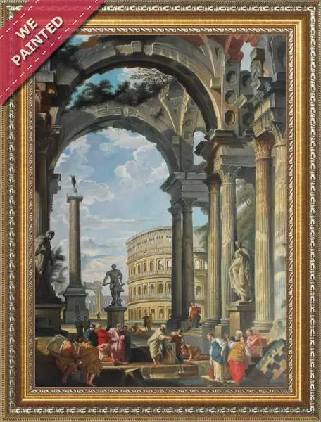 Detail of the reproduction of Roman Capriccio