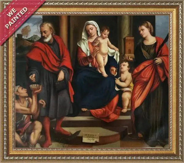 Detail of the reproduction of Madonna of the Tailors