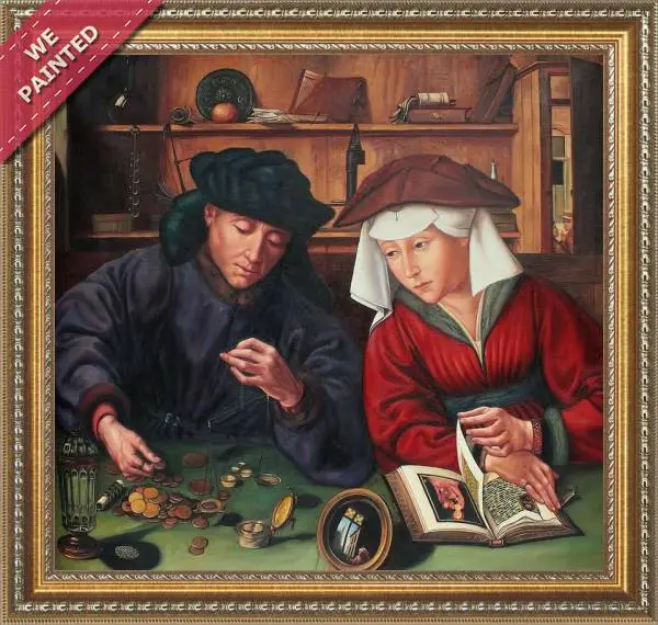 Detail of the reproduction of The Banker And His Wife 1514