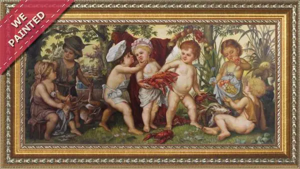 Detail of the reproduction of Die Koche