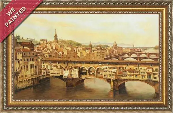 Detail of the reproduction of View Of The Ponte Vecchio, Florence