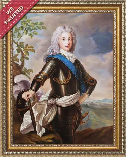 Detail of the reproduction of Portrait of Louis XV