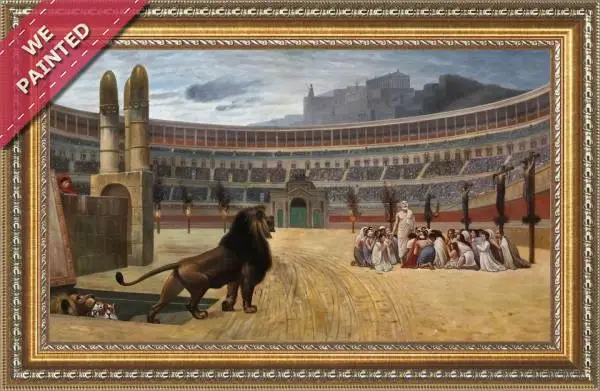 Detail of the reproduction of Last Prayers of the Christian Martyrs