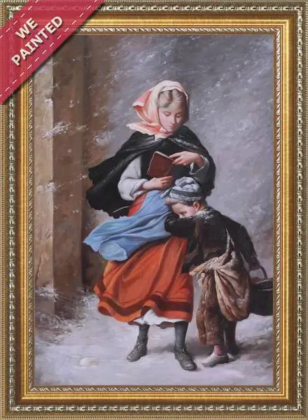 Detail of the reproduction of On their way home