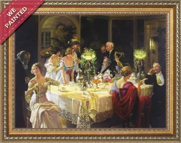 Detail of the reproduction of A wedding banquet