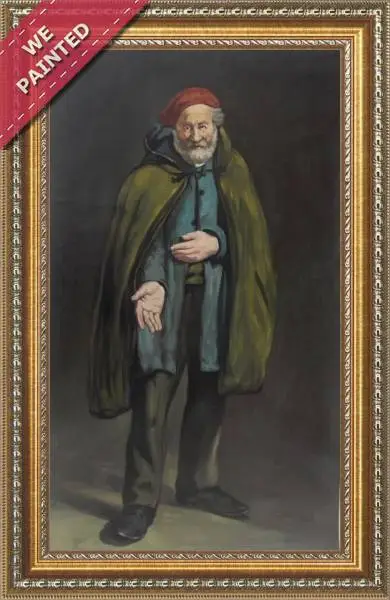 Detail of the reproduction of Beggar with a Duffle Coat